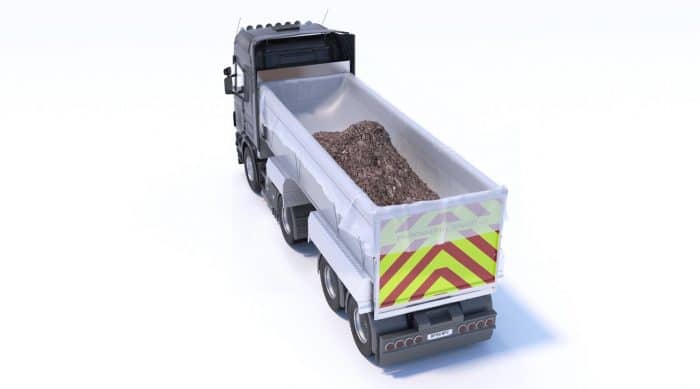 Dumper truck liner inside a trailer to stop contaminants leaking during transport