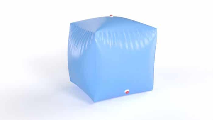 IBC liners with top fill and bottom discharge flanges