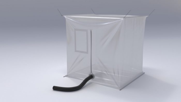Bespoke Flexible polythene containment enclosure or cubicle.